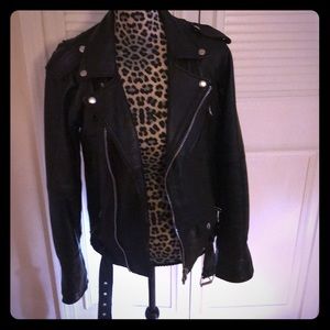 OFFERS WELCOME 🖤Recycled leather moto jacket